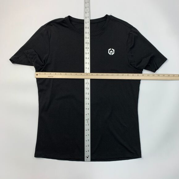 Neleus Textured T Shirt Mens L Large Black Short Sleeve Gym Workout Training Tee - Picture 5 of 8